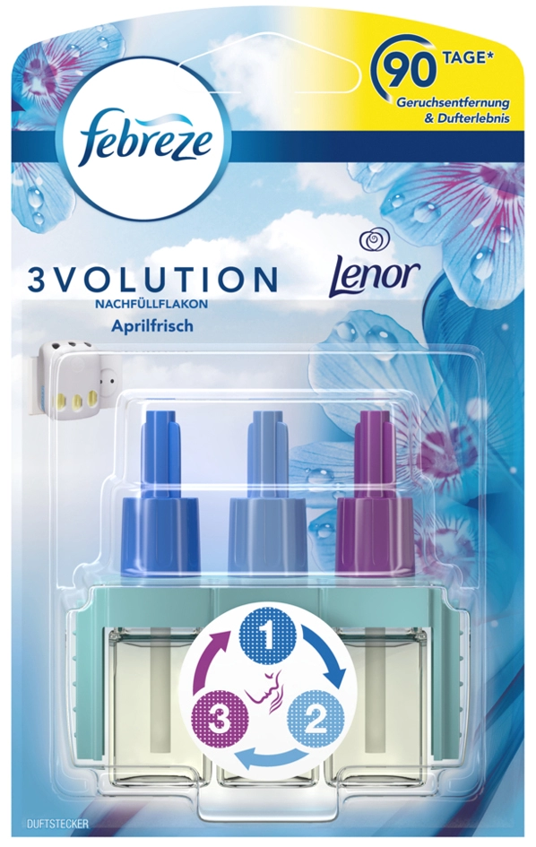 Een febreze navulflacon 3volution lenor aprilfris koop je bij NiceSupplies.nl