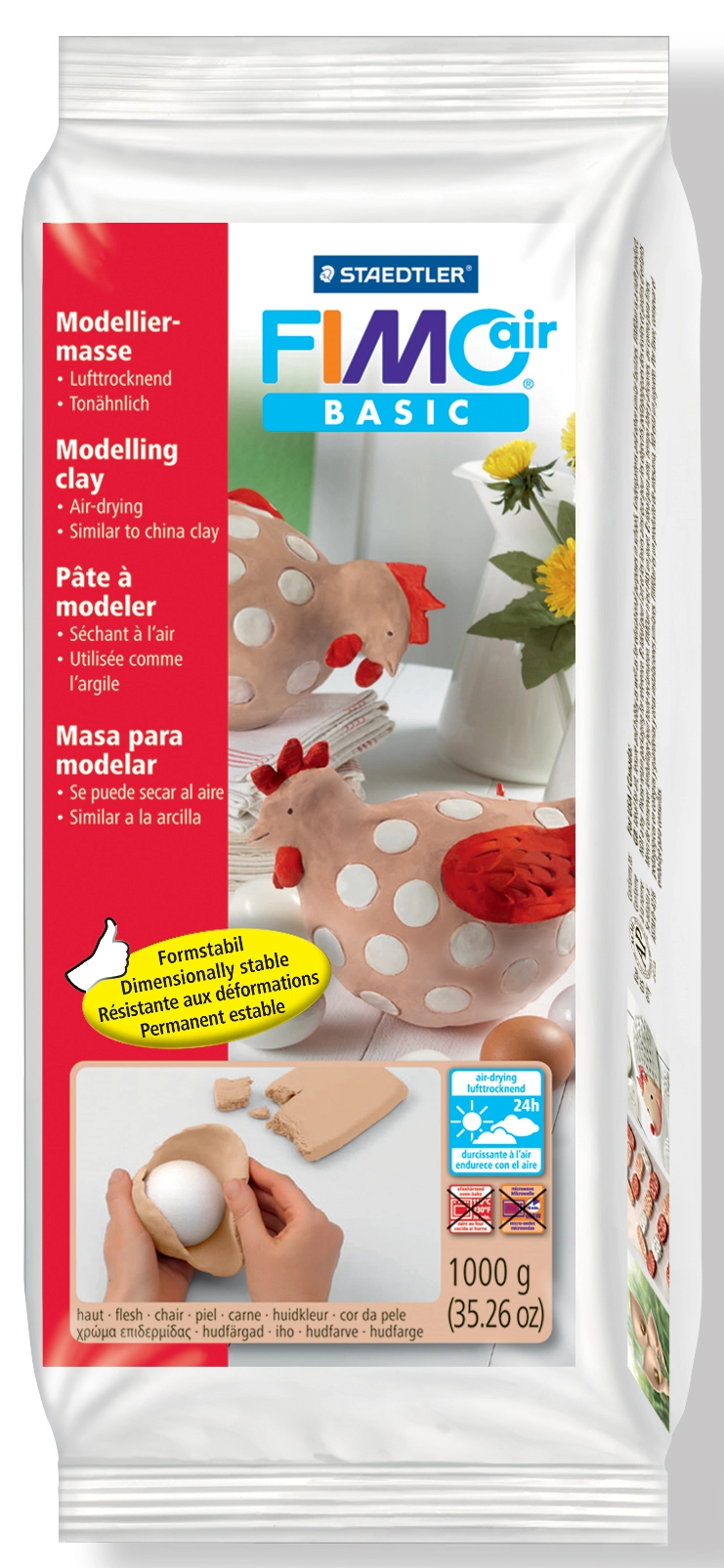 Een fimo air basic boetseerklei uithardend zonder oven huidkleur koop je bij NiceSupplies.nl