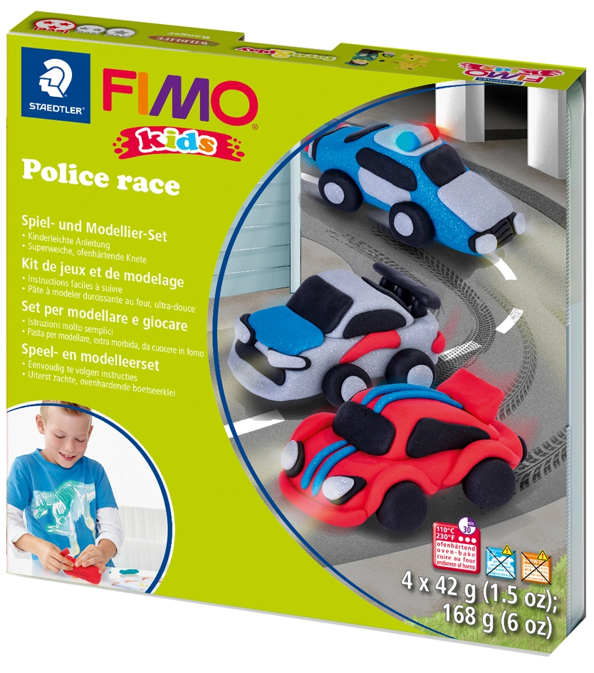 Een fimo kids boetseer-set form en play police race level 3 koop je bij NiceSupplies.nl