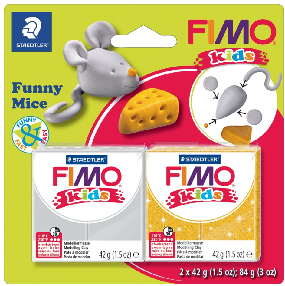 Een fimo kids boetseer-set funny mice koop je bij NiceSupplies.nl