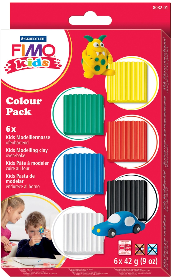 Een fimo kids boetseerklei-set colour pak girlie 6 stuks set koop je bij NiceSupplies.nl