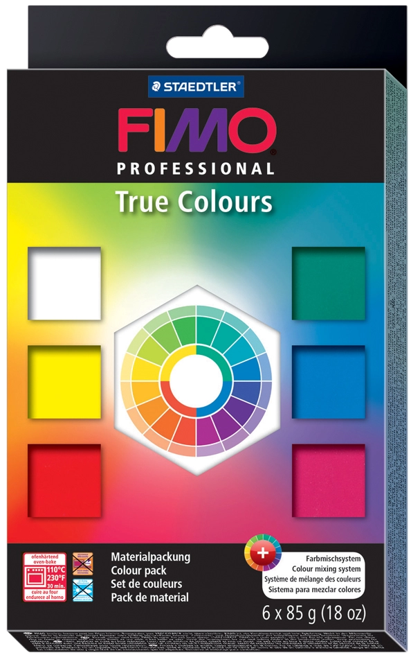 Een fimo professional boetseerklei-set true colours 6 stuks set koop je bij NiceSupplies.nl