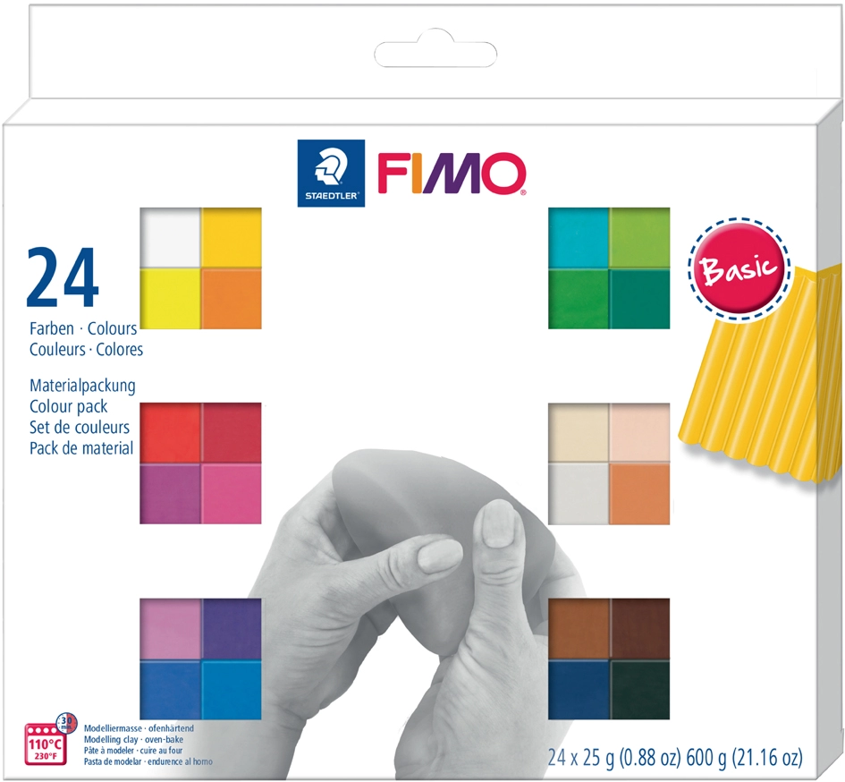 Een fimo soft boetseerklei-set basic 24 stuks set koop je bij NiceSupplies.nl