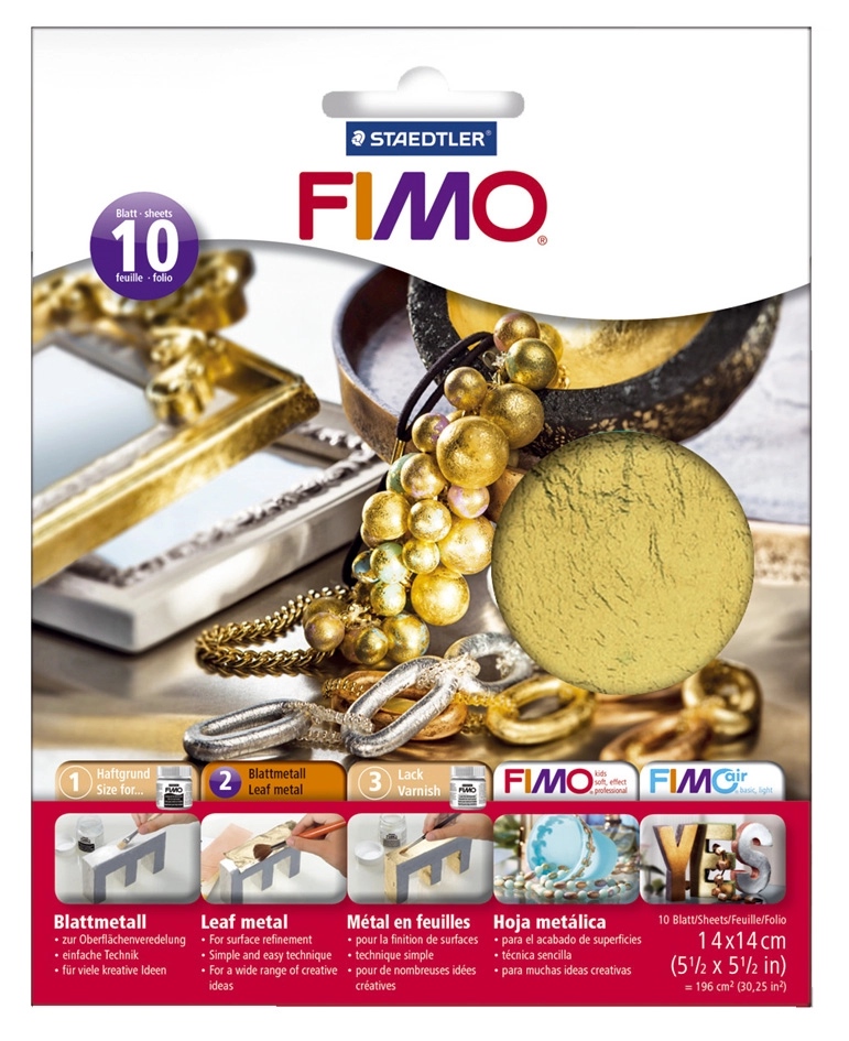 Een fimo velmetaal goud 10 vel koop je bij NiceSupplies.nl