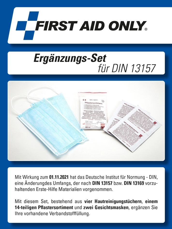 Een first aid only ergänzungsset voor normaktualisierung din13169 koop je bij NiceSupplies.nl