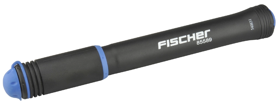 Een fischer mini-fiets-luchtpomp flex zwart-blauw koop je bij NiceSupplies.nl