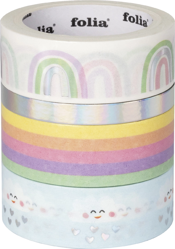 Een folia Washi-Tape 4er koop je bij NiceSupplies.nl