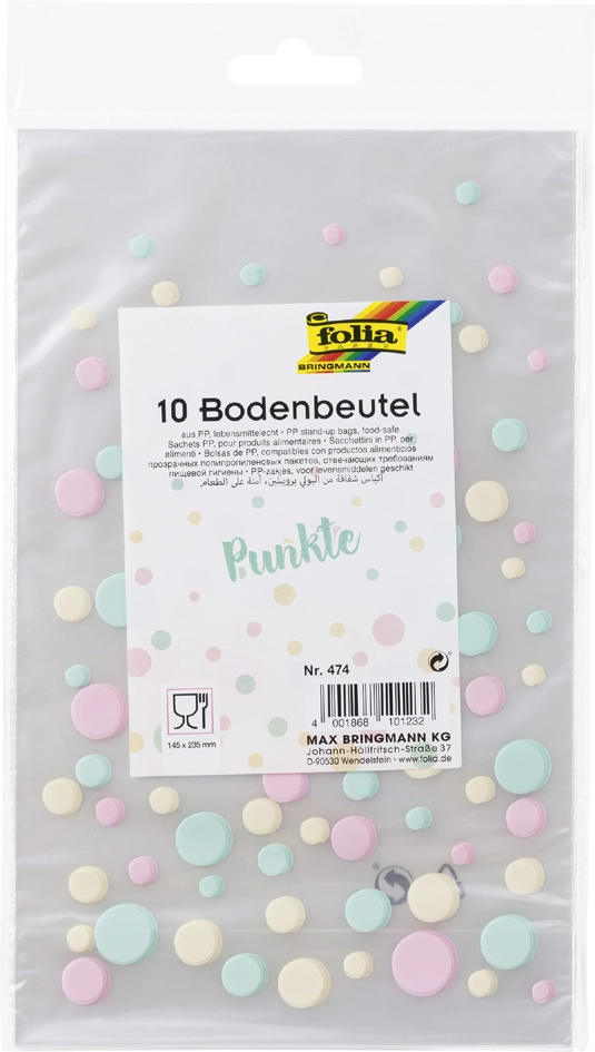 Een folia bodemzak stip formaat b145xh235mm koop je bij NiceSupplies.nl