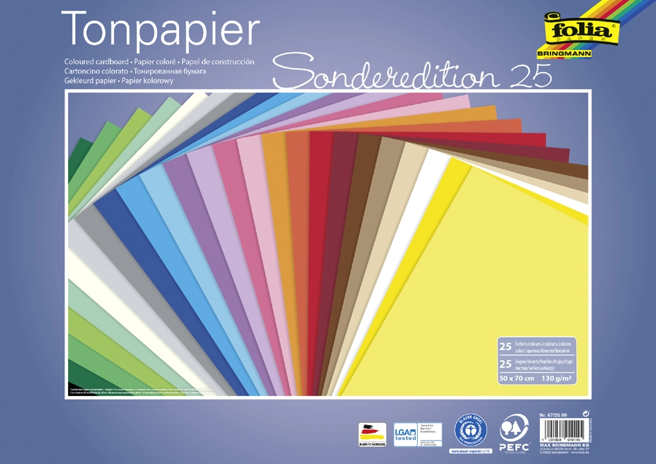 Een folia gekleurd papier (b)350x(h)500 mm 130gr assorti koop je bij NiceSupplies.nl