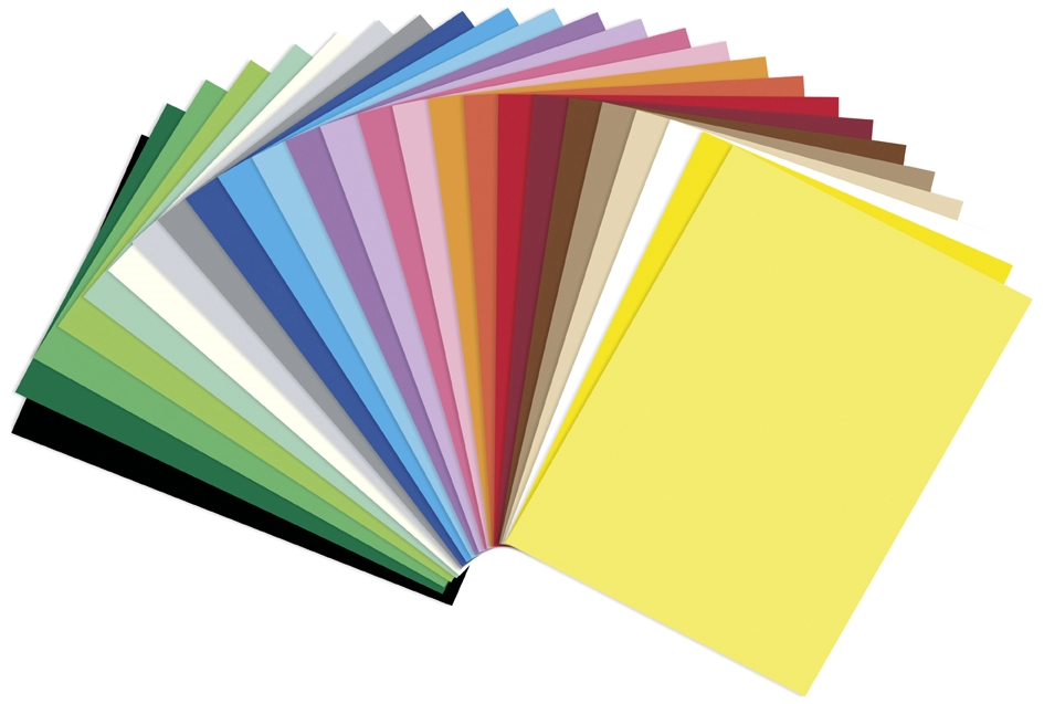 Een folia gekleurd papier (b)500x(h)700 mm 130gr assorti koop je bij NiceSupplies.nl