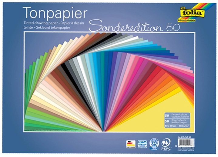 Een folia gekleurd papier b250xh350mm 130gr assorti koop je bij NiceSupplies.nl