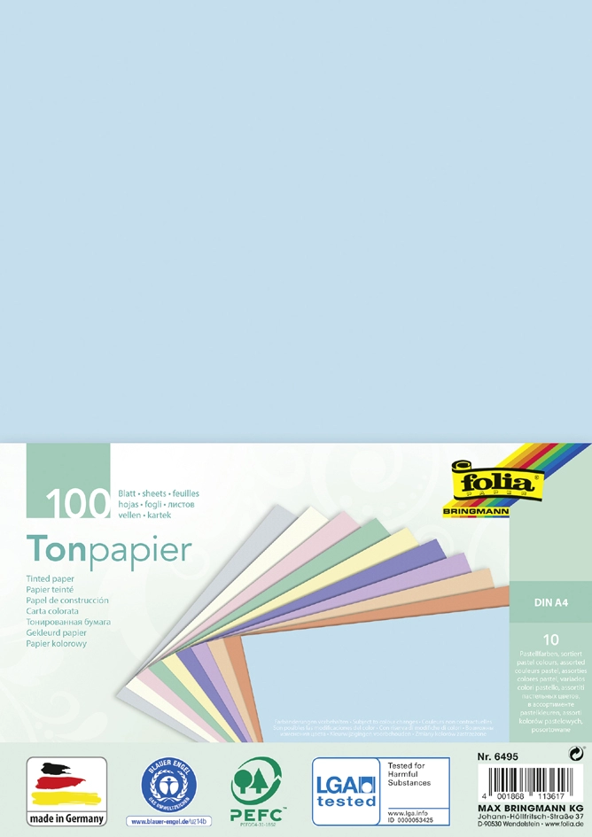 Een folia gekleurd papier pastel-din a4-130gr koop je bij NiceSupplies.nl