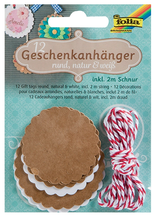 Een folia geschenklabel lang naturel en wit inclusief schalleen koop je bij NiceSupplies.nl