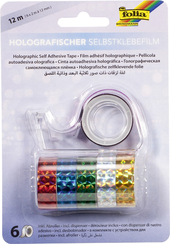 Een folia holographischer deko-plakband incl afroller koop je bij NiceSupplies.nl