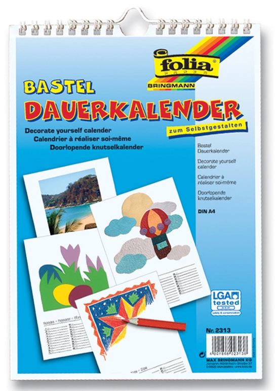 Een folia kreativ-wandkalender din a4 gekleurd koop je bij NiceSupplies.nl