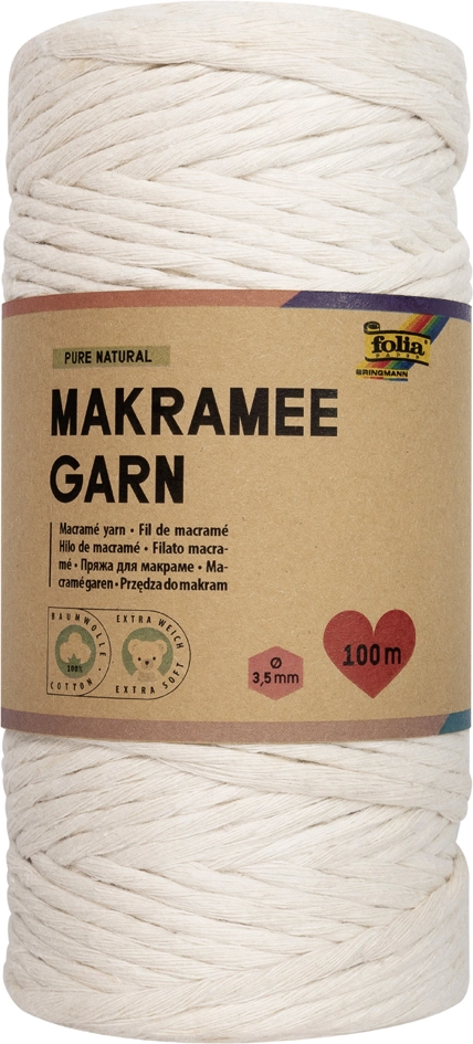 Een folia makramee-garen mustard field lengte: 100 m koop je bij NiceSupplies.nl