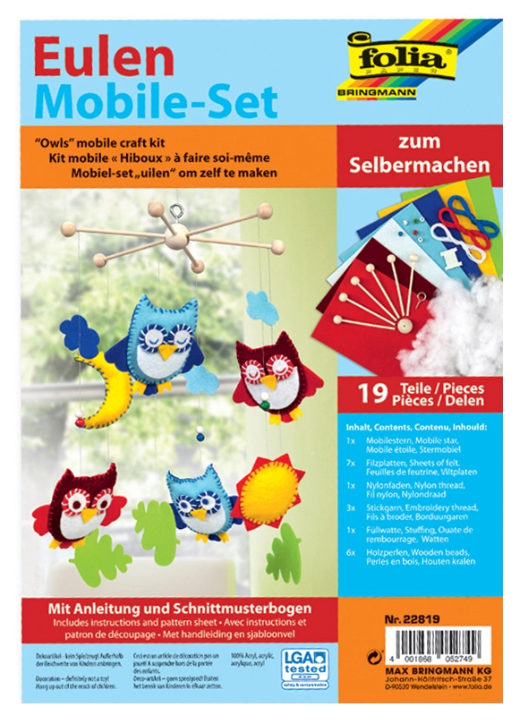 Een folia mobile-set eulen 19-delig koop je bij NiceSupplies.nl