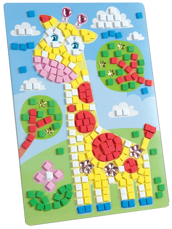 Een folia moosgummi mosaik giraffe 405 delen koop je bij NiceSupplies.nl