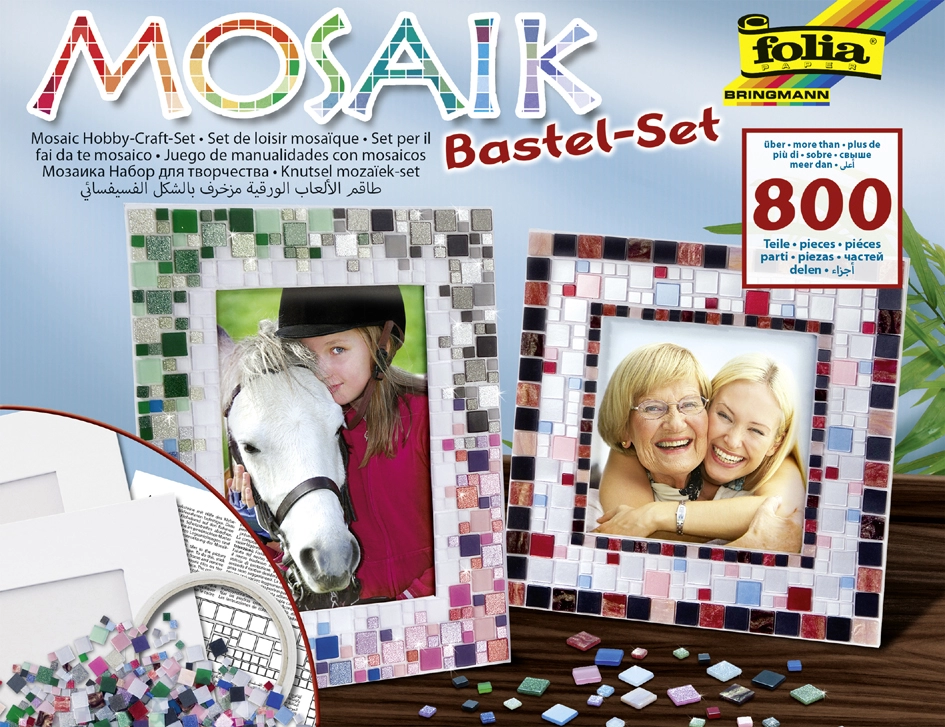 Een folia mosaik-knutselset ?ber 800 delen inkl 2 fotolijst koop je bij NiceSupplies.nl