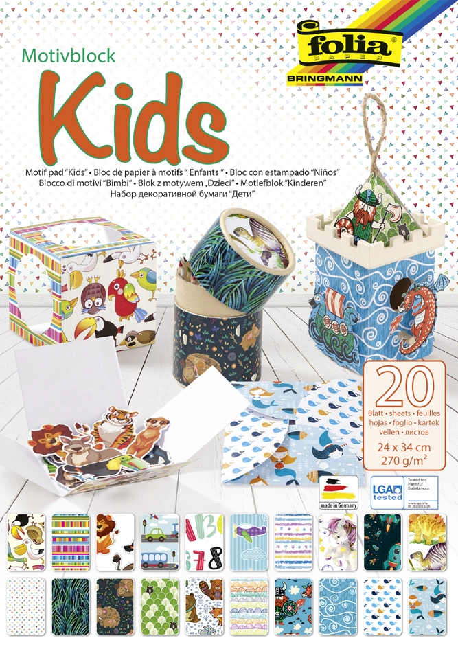 Een folia motivblok kids 240x340mm 20 vel koop je bij NiceSupplies.nl