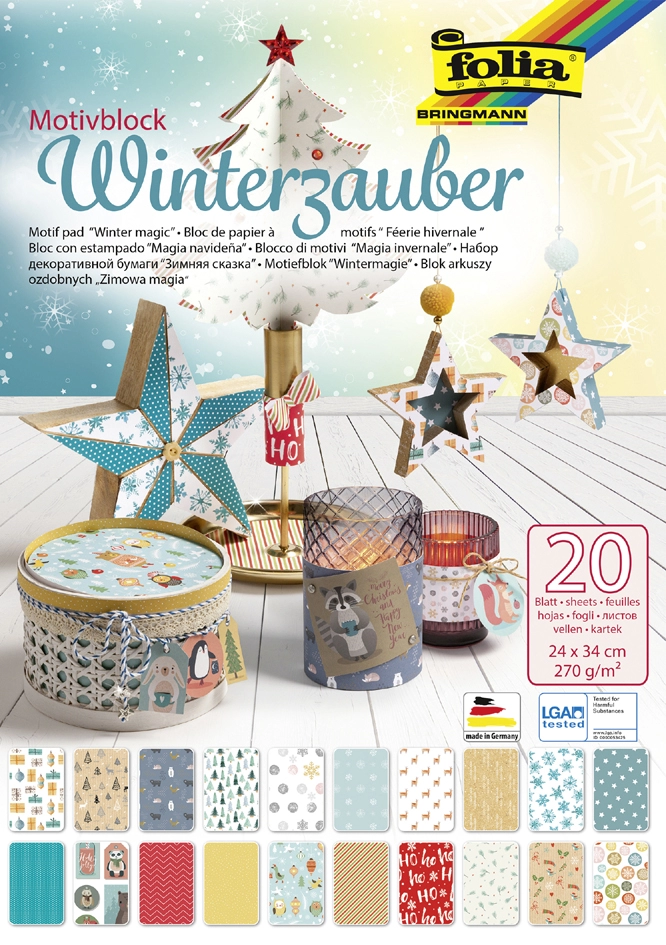 Een folia motivblok 'winterzauber' 240x340 mm 20 vel koop je bij NiceSupplies.nl