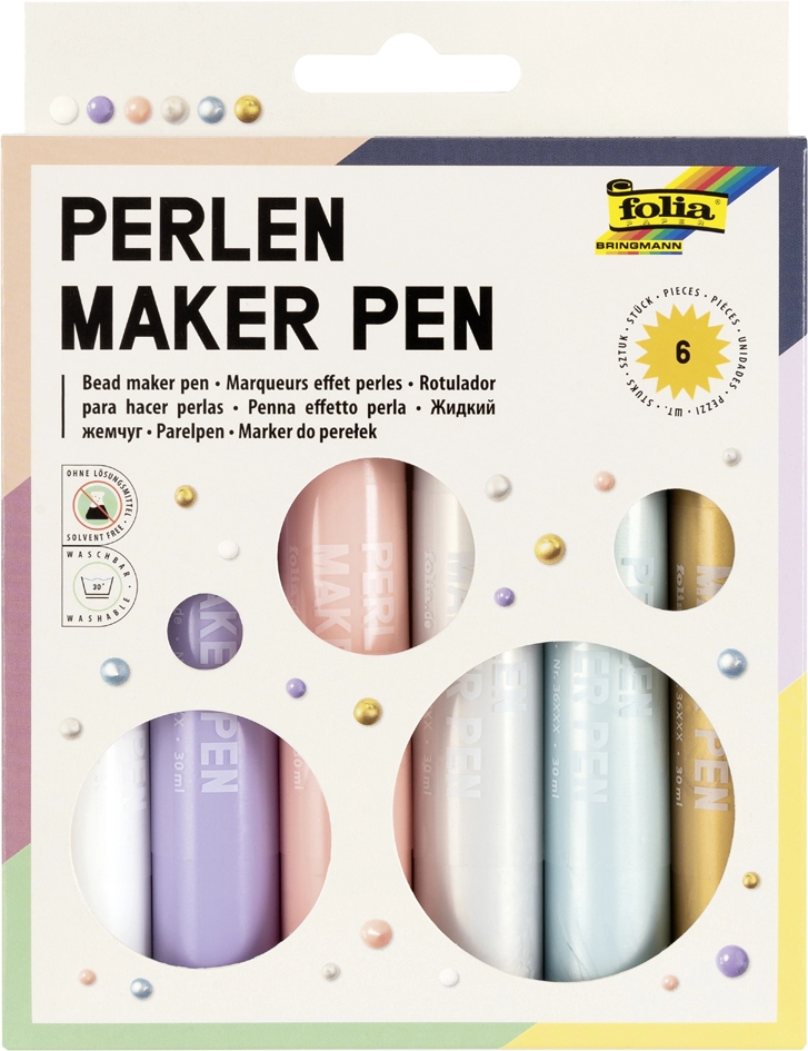 Een folia parelmoer kralen maker pen gekleurd assorti koop je bij NiceSupplies.nl