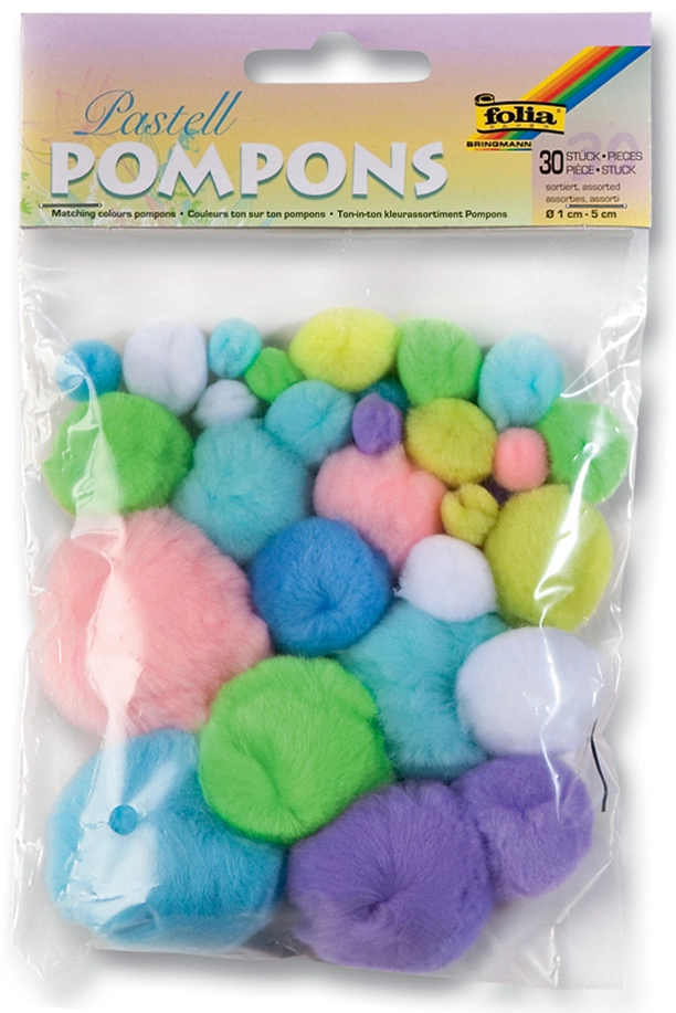 Een folia pompons 30 stuks herfstkleuren koop je bij NiceSupplies.nl