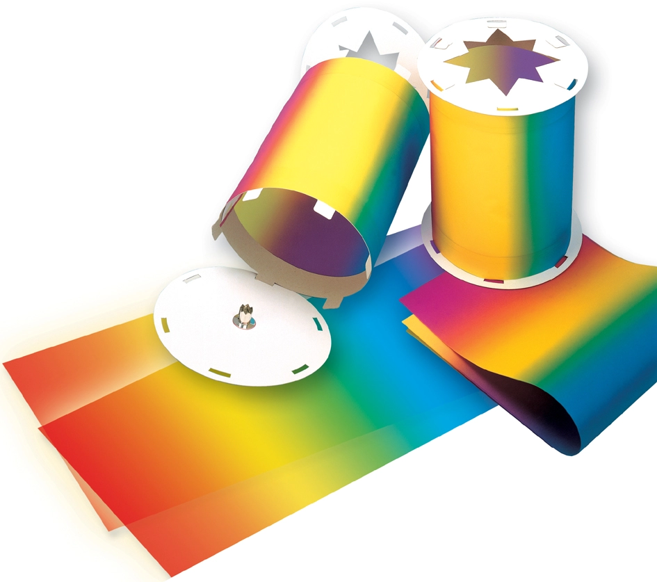 Een folia regenboog-transparantpapierstanswerk 220x510mm koop je bij NiceSupplies.nl