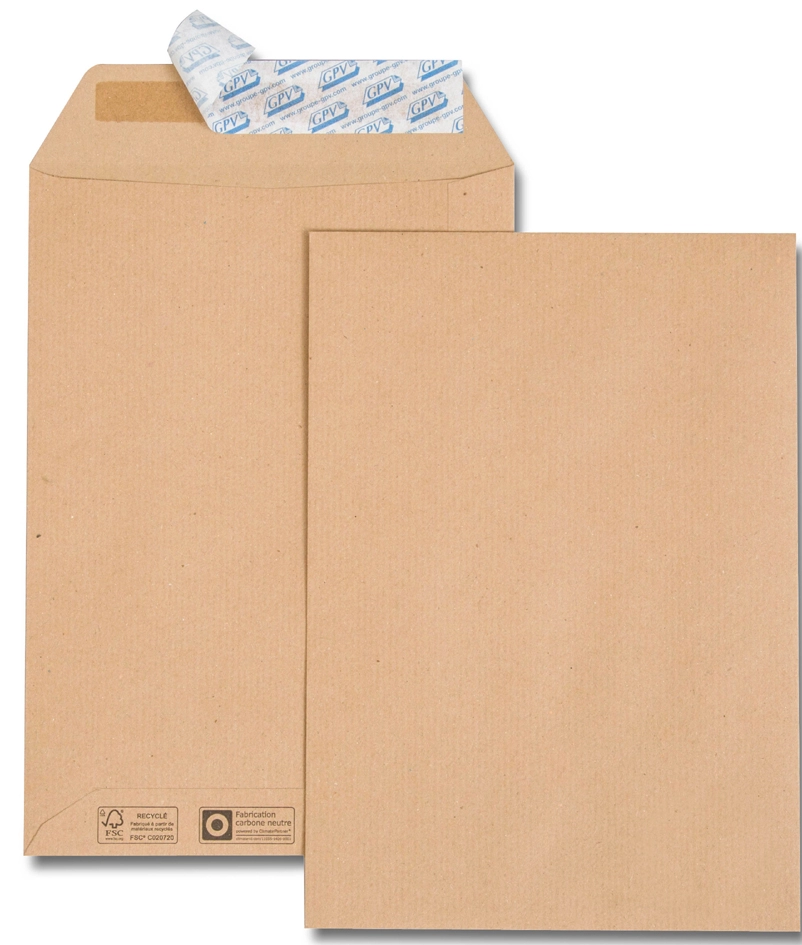 Een gpv enveloppen green eco c4 229x324 mm bruin koop je bij NiceSupplies.nl