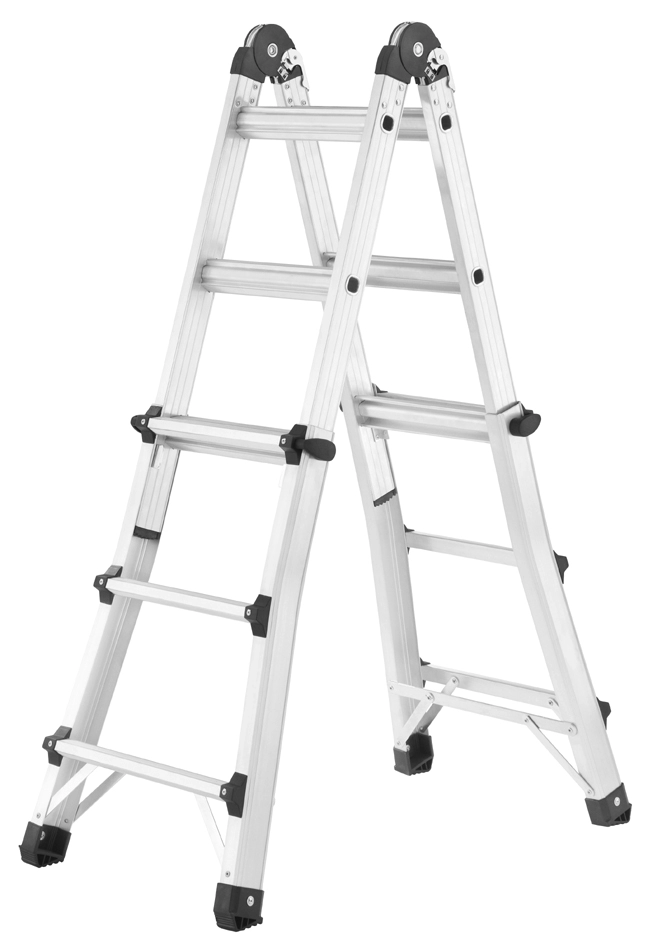 Een hailo alu-telescoopladder m80 4x6 treden koop je bij NiceSupplies.nl