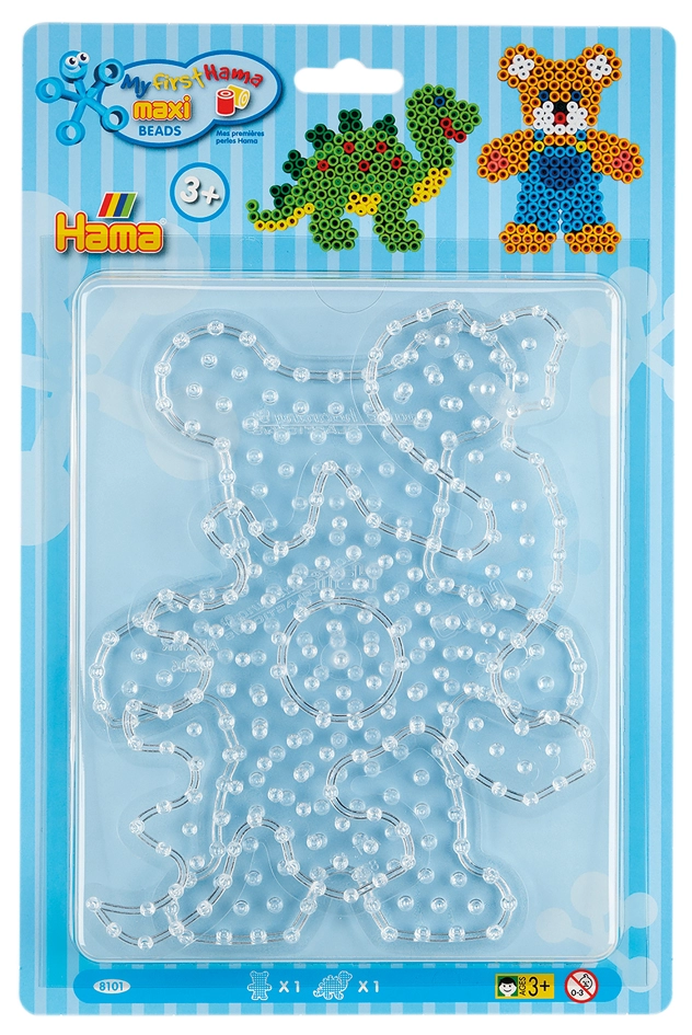 Een hama stiftplaten teddybär dinosaurier in blister koop je bij NiceSupplies.nl