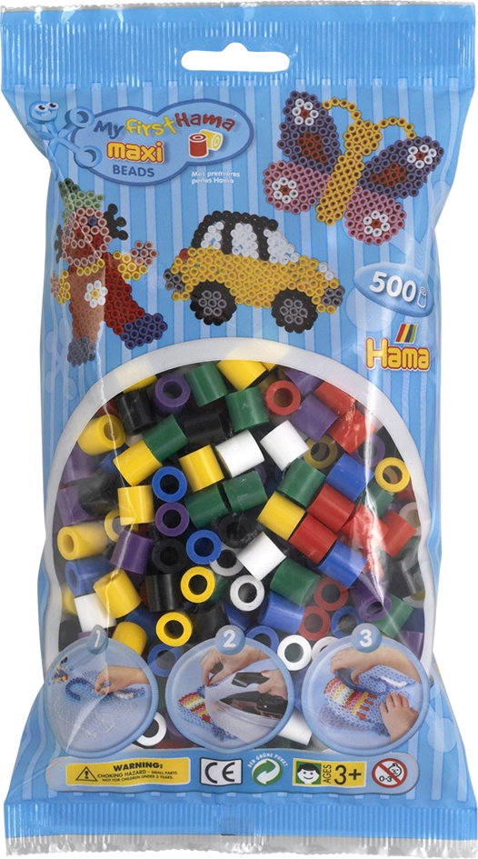 Een hama stijkkralen maxi volltonmix in zak koop je bij NiceSupplies.nl