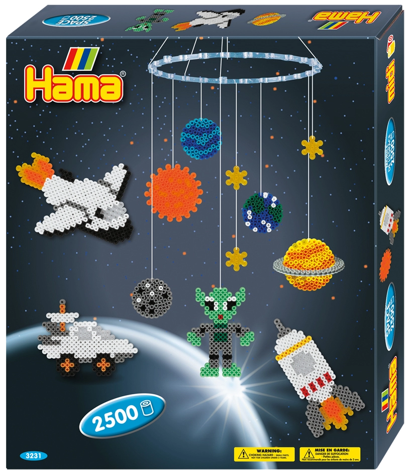 Een hama stijkkralen midi weltraum-mobile geschenkverpakking koop je bij NiceSupplies.nl