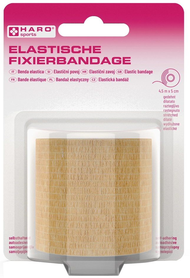 Een haro elastische fixierbandage 50 mmx4,5 m beige koop je bij NiceSupplies.nl