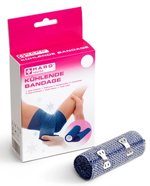 Een haro koellende bandage 100 mmx2,7 m blauw koop je bij NiceSupplies.nl