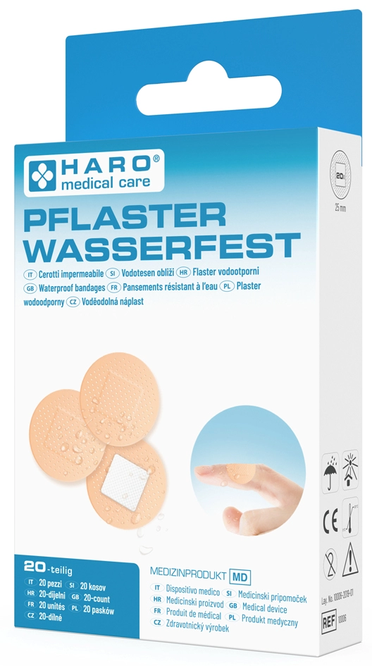 Een haro pleister waterfest rond huidfarben 20 stuks pak koop je bij NiceSupplies.nl