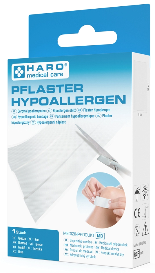 Een haro wund-pleister hypoallergen 500x60 mm wit koop je bij NiceSupplies.nl