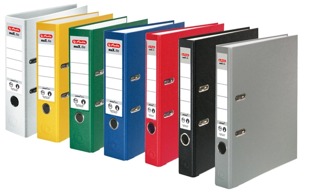 Een herlitz ordner maxfile product rugbreedte 50mm groen koop je bij NiceSupplies.nl