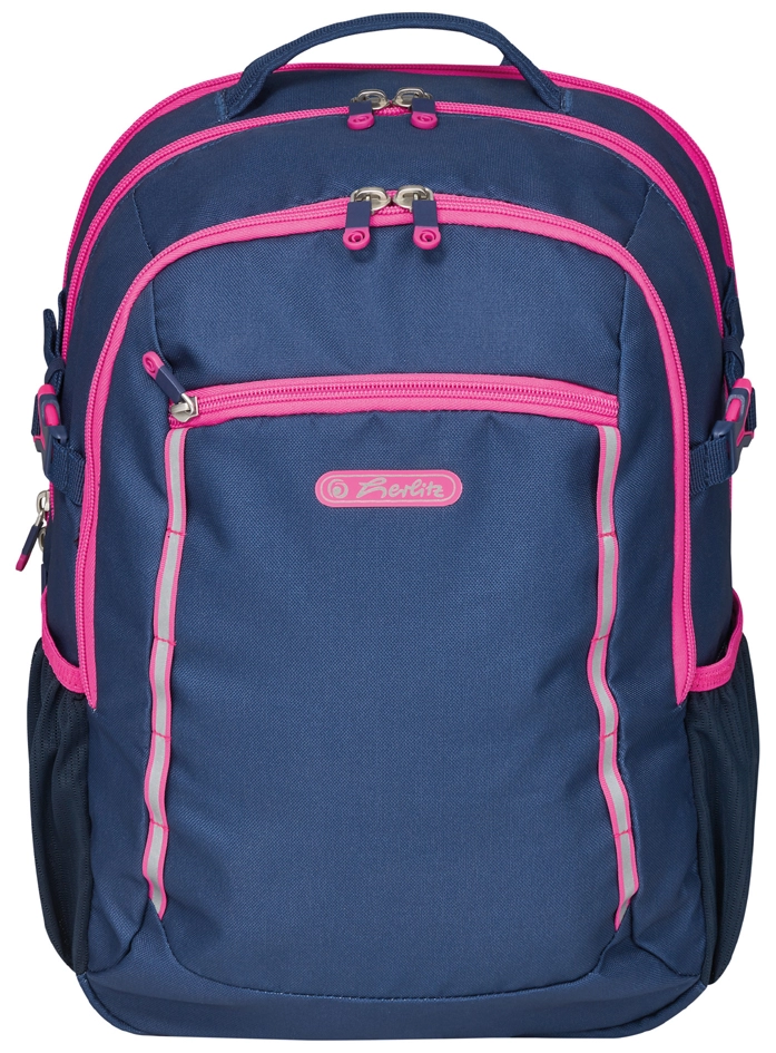 Een herlitz schoolrugtas ultimate navy/pink koop je bij NiceSupplies.nl