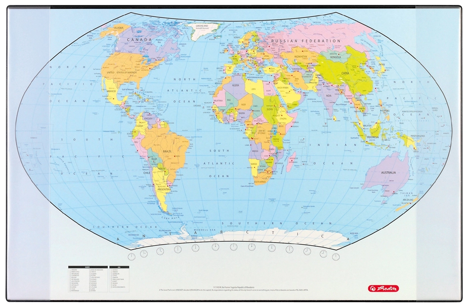 Een herlitz schrijfonderlegger met politafelsr wereldkaart koop je bij NiceSupplies.nl