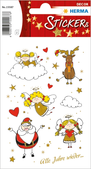 Een herma kerst-sticker decor little rudolph koop je bij NiceSupplies.nl