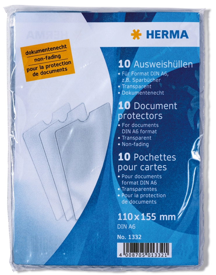 Een herma paspoortmapje pp 1-vak 155x220 mm kleinverpakking koop je bij NiceSupplies.nl