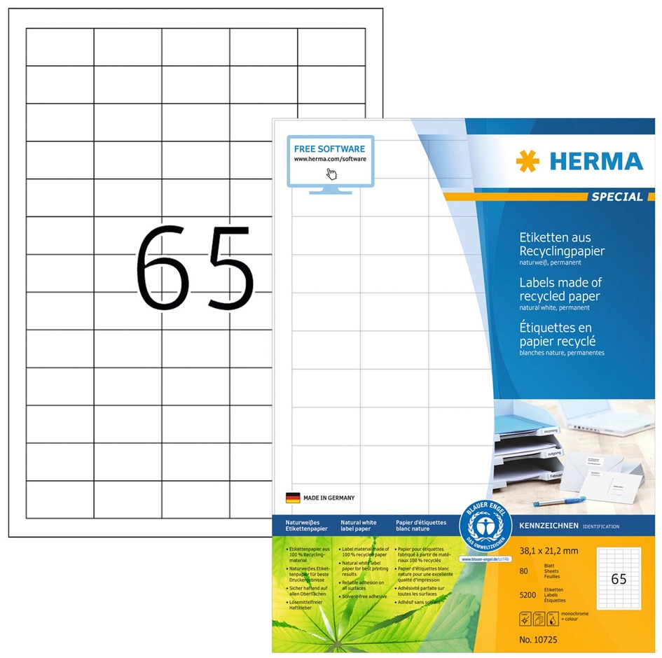 Een herma universele etiketten recycling 105x148 mm 80 vel koop je bij NiceSupplies.nl