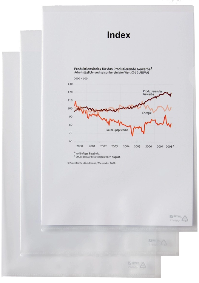 Een hetzel zichtmap top quality a4 pp generfd 0 17mm koop je bij NiceSupplies.nl