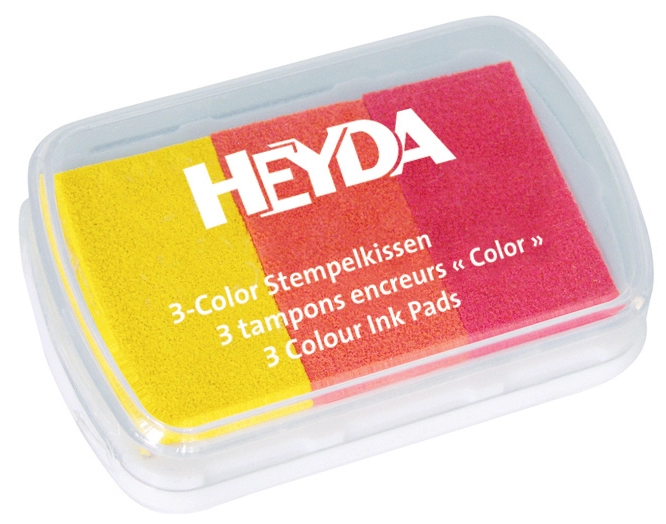 Een heyda stempelkussen 3-color lichtblauw middenblauw donkerblauw koop je bij NiceSupplies.nl