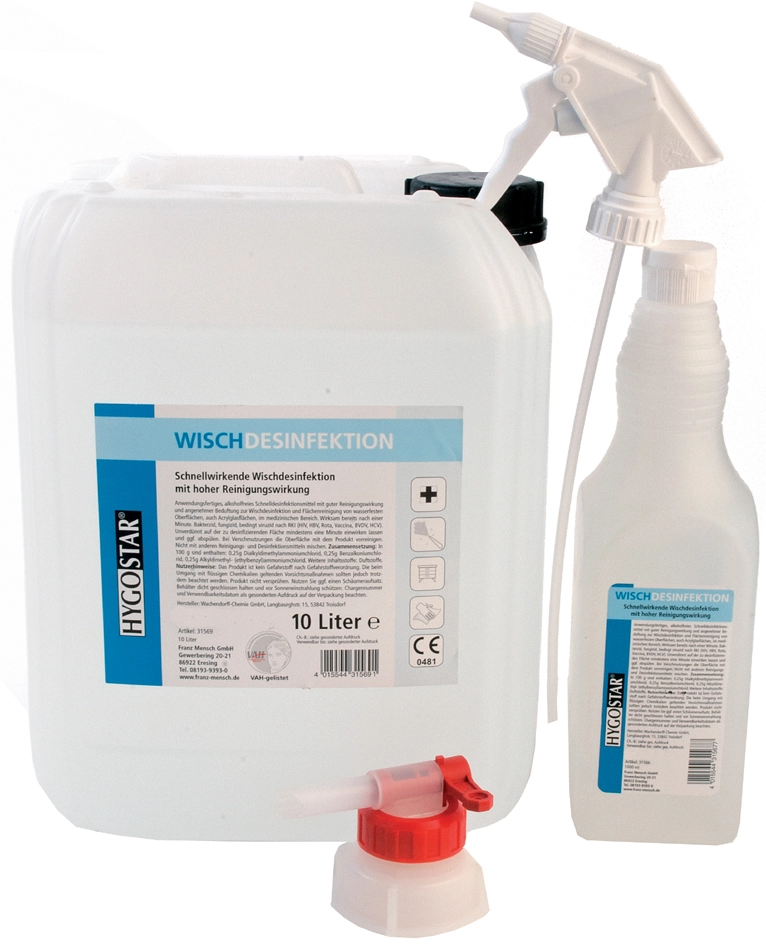 Een hygoclean wisch-desinfectiesmiddel 10 liter kanister koop je bij NiceSupplies.nl