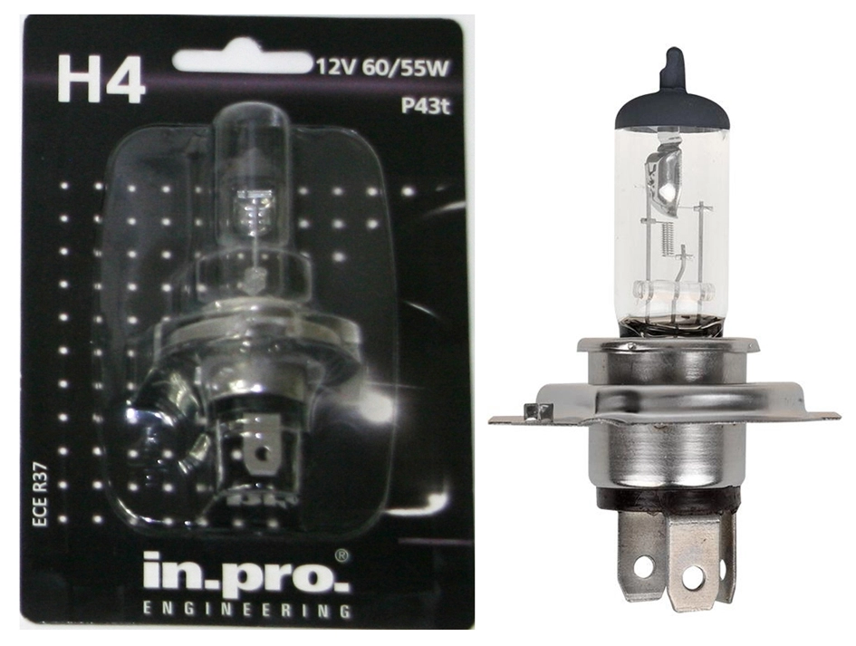 Een in.pro kfz-lamp h4 voor hauptscheinwerfer 12 v / 60/55 w koop je bij NiceSupplies.nl