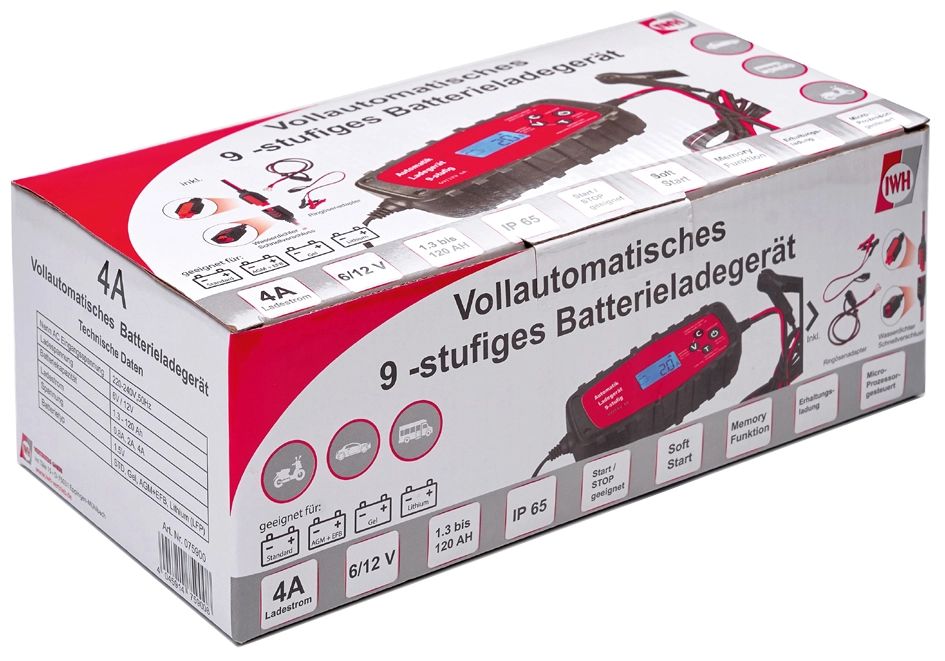 Een iwh kfz-batterij-oplader 4a 6/12v vollautomatafel koop je bij NiceSupplies.nl