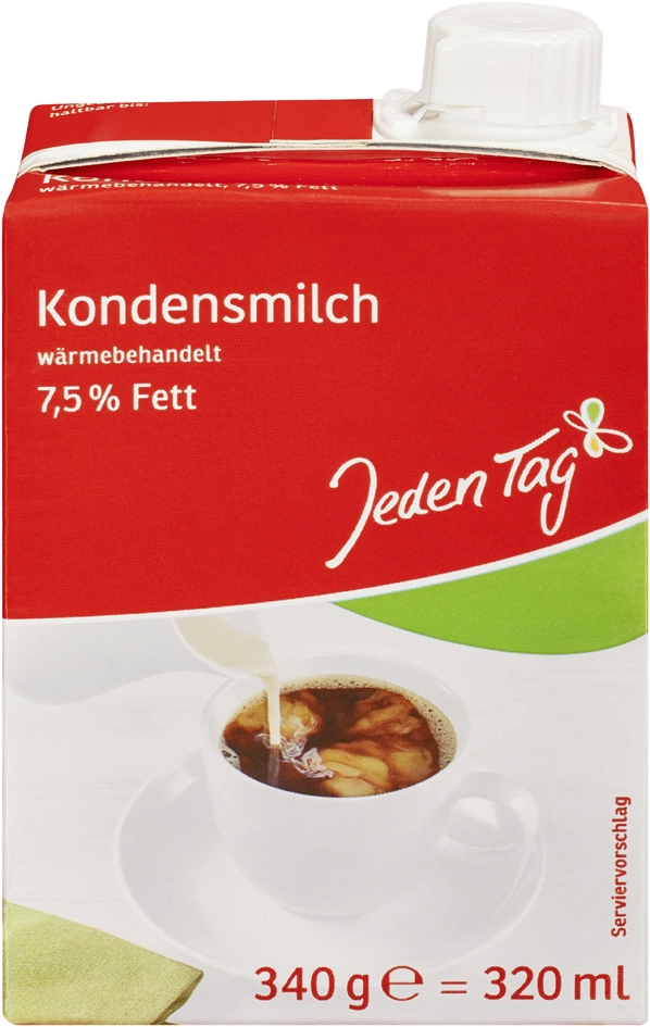 Een jeden tag kondensmelk 7-5 % fett 340 g 320 ml koop je bij NiceSupplies.nl