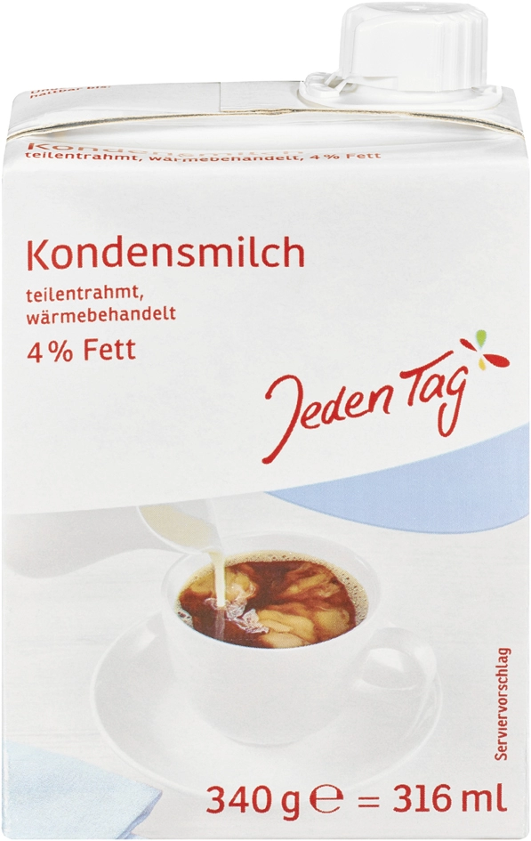 Een jeden tag kondensmelk delenntrahmt 4% fett 340 g 316ml koop je bij NiceSupplies.nl